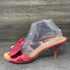 Giuseppe Zanotti Satin Bow Heels Womens Size 41 (10) Pink Shoes